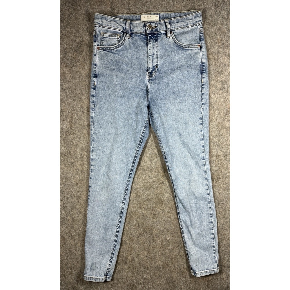 Topshop Jamie Jeans Womens W28 L26 Light Wash High Rise Skinny Blue Denim